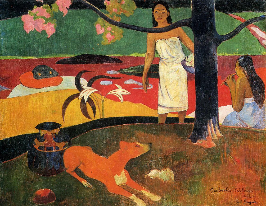 Tahitian Pastorals - Paul Gauguin Painting